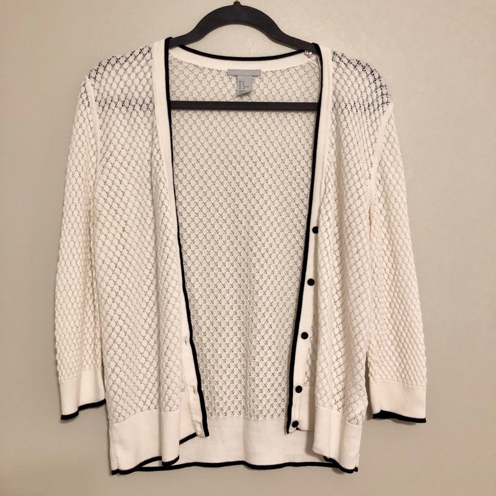 White cardigan